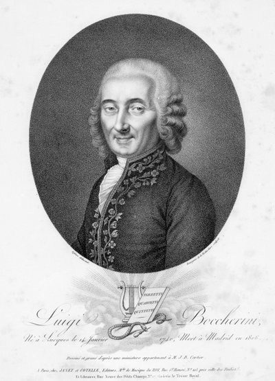 Luigi Boccherini, graveret af Bourgeois de la Richardiere, ca. 1806 af French School